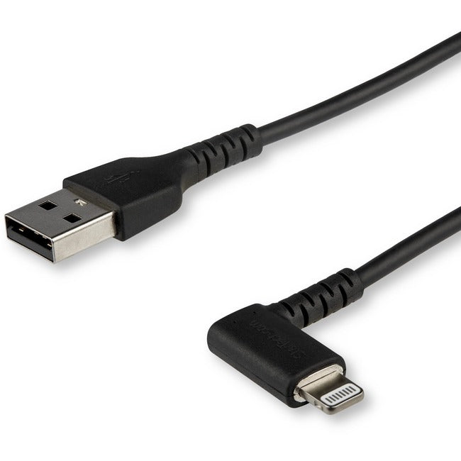 StarTech 2m USB A to Lightning Cable - 90 Degree Charger Cord - Apple MFI Certified